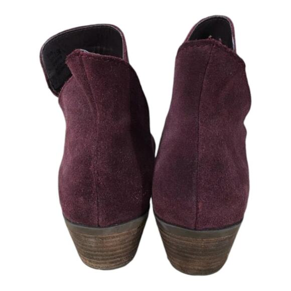 Me Too Boots Womens Zeus Ankle Booties Block Heels Red Leather Pull On‎ 8 M - Picture 2 of 10